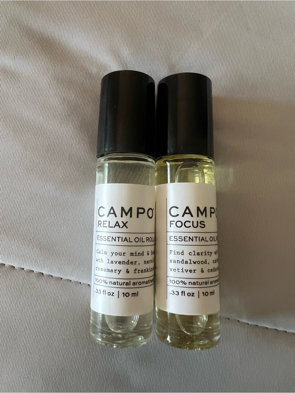 Campo Relax and Focus Essential Oil Roller - Clear